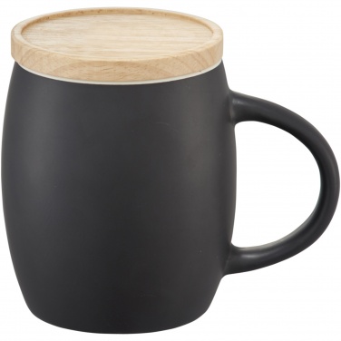 Logotrade advertising product picture of: Hearth 400 ml ceramic mug with wooden coaster