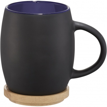 Logotrade promotional merchandise picture of: Hearth 400 ml ceramic mug with wooden coaster