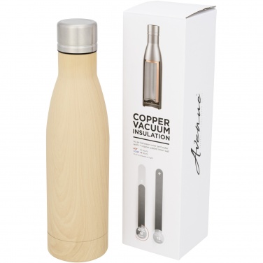 Logo trade business gift photo of: Vasa 500 ml wood-look copper vacuum insulated bottle