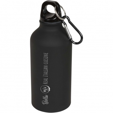 Logotrade promotional merchandise photo of: Oregon 400 ml matte water bottle with carabiner