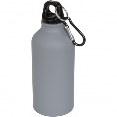 Logo trade promotional giveaways image of: Oregon 400 ml matte water bottle with carabiner