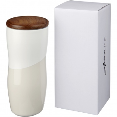 Logo trade promotional gift photo of: Double-walled ceramic tumbler Reno 370 ml