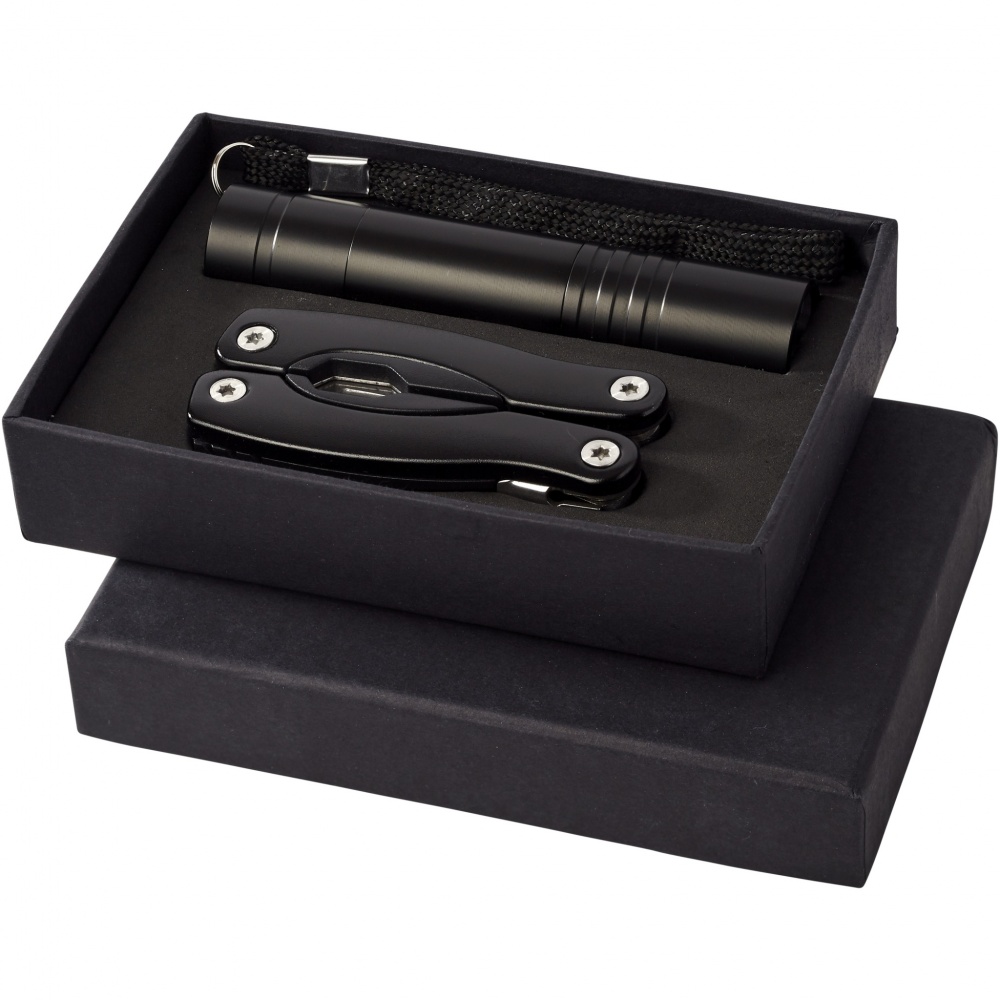 Logo trade promotional item photo of: Scout multi-function knife and LED flashlight set
