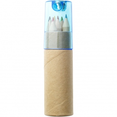 Logo trade promotional giveaways image of: Kram 6-piece coloured pencil set