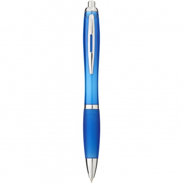 Logo trade promotional merchandise photo of: Nash ballpoint pen with coloured barrel and grip