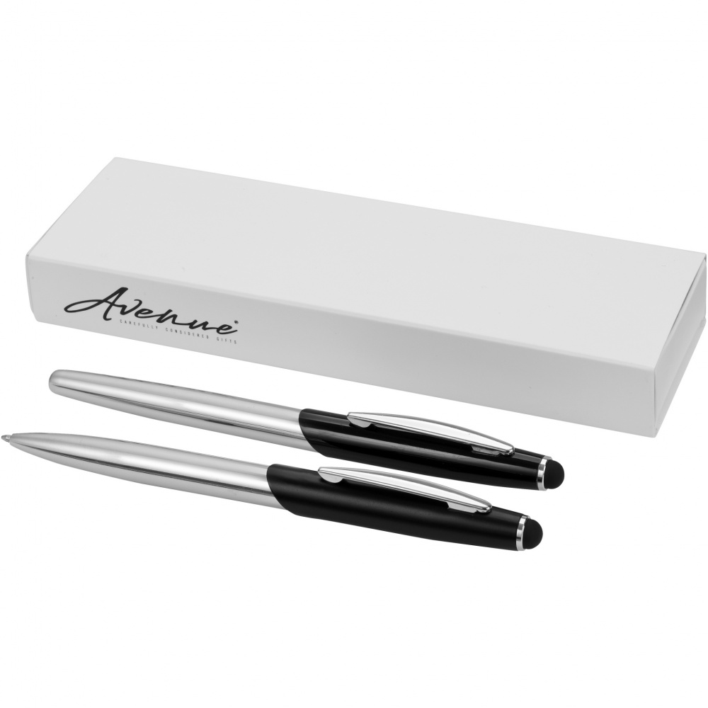 Logotrade promotional giveaways photo of: Geneva stylus ballpoint pen and rollerball pen set