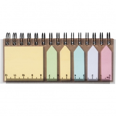 Logo trade promotional gifts image of: Spinner spiral notebook with coloured sticky notes