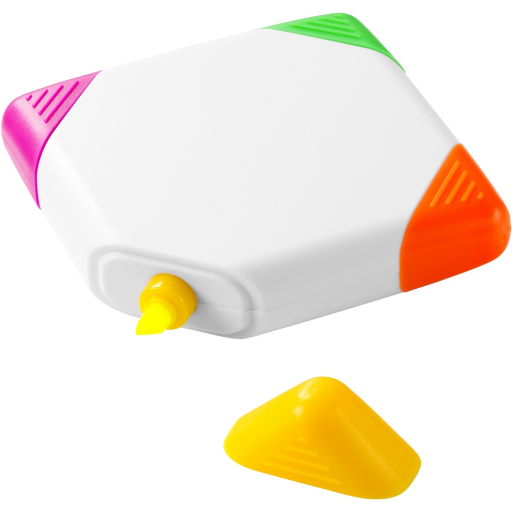 Logotrade promotional products photo of: Trafalgar square-shaped 4-colour highlighter