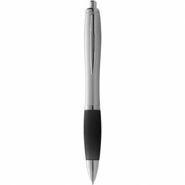 Logotrade promotional gift image of: Nash ballpoint pen silver barrel and coloured grip