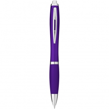 Logo trade promotional products image of: Nash ballpoint pen coloured barrel and grip