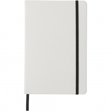 Logo trade corporate gifts picture of: Spectrum A5 white notebook with coloured strap