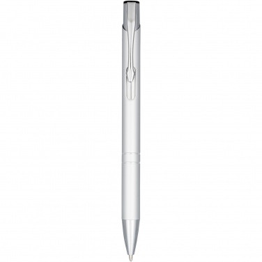 Logo trade promotional merchandise image of: Moneta anodized aluminium click ballpoint pen