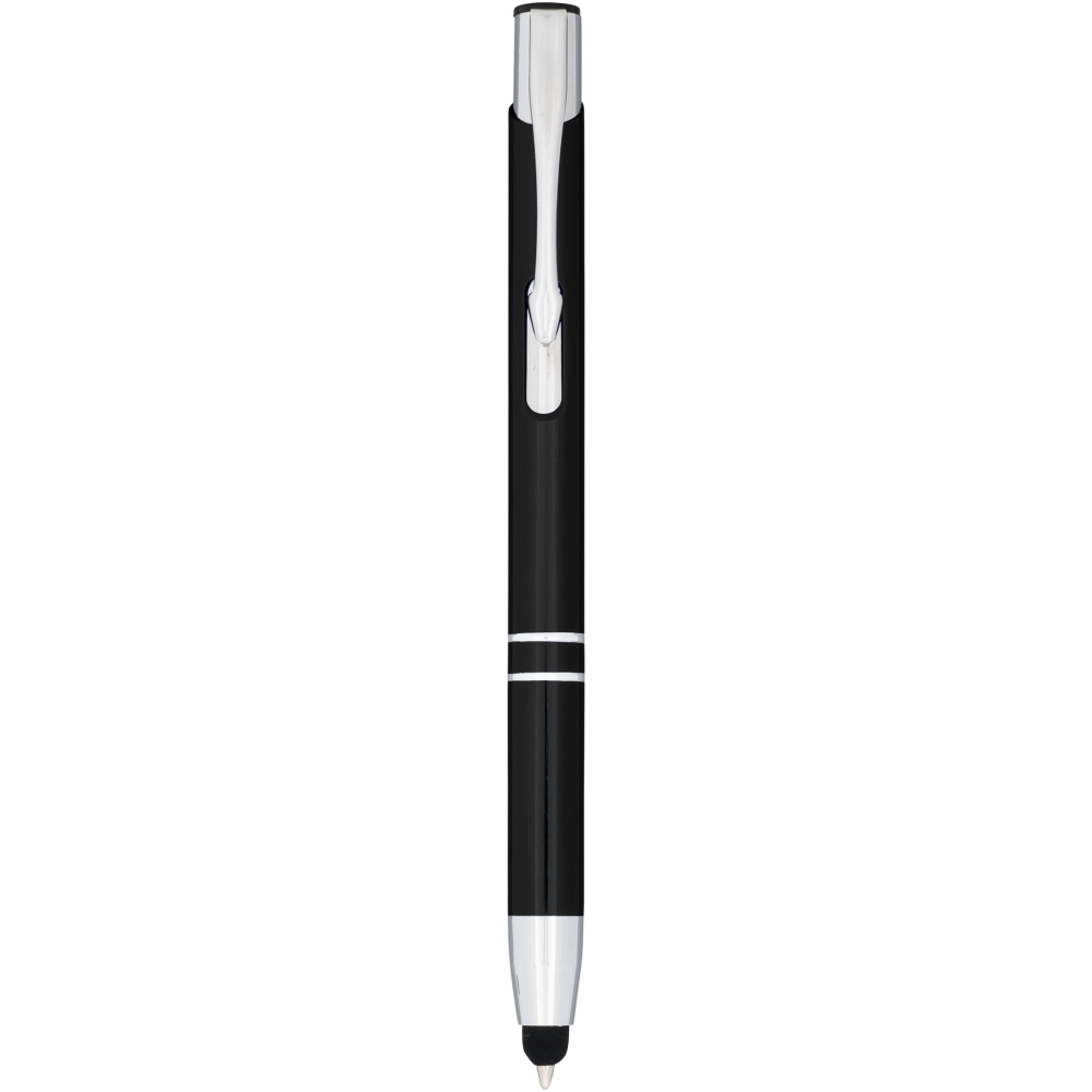 Logo trade promotional gifts image of: Moneta anodized aluminium click stylus ballpoint pen