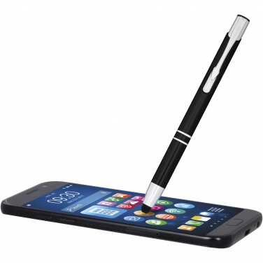 Logo trade promotional gifts image of: Moneta anodized aluminium click stylus ballpoint pen