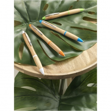 Logo trade promotional items picture of: Nash bamboo ballpoint pen