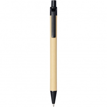 Logo trade promotional giveaway photo of: Berk recycled carton and corn plastic ballpoint pen