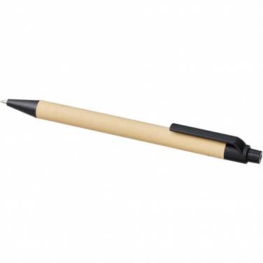 Logo trade business gifts image of: Berk recycled carton and corn plastic ballpoint pen