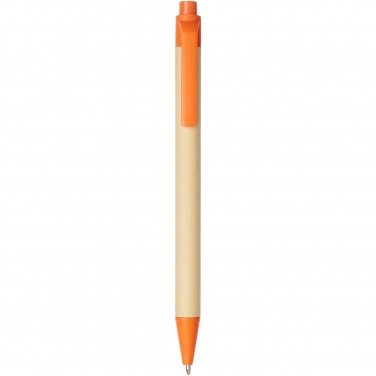 Logo trade promotional giveaways picture of: Berk recycled carton and corn plastic ballpoint pen