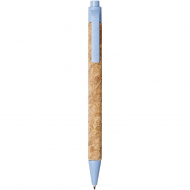 Logo trade promotional items image of: Midar cork and wheat straw ballpoint pen