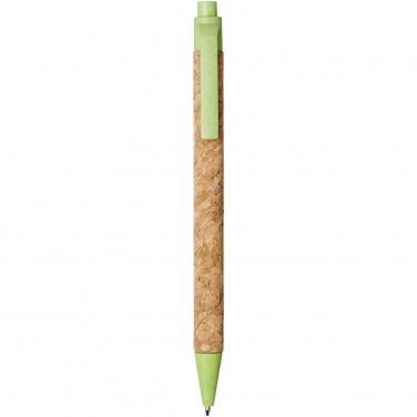 Logo trade advertising product photo of: Midar cork and wheat straw ballpoint pen