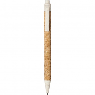 Logo trade promotional products picture of: Midar cork and wheat straw ballpoint pen