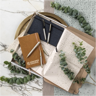 Logo trade advertising products picture of: Atlana leather pieces notebook