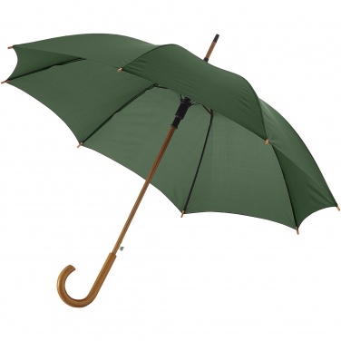 Logo trade promotional gift photo of: Kyle 23" auto open umbrella wooden shaft and handle