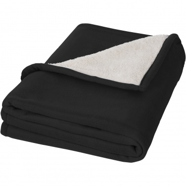 Logo trade promotional gifts image of: Springwood soft fleece and sherpa plaid blanket
