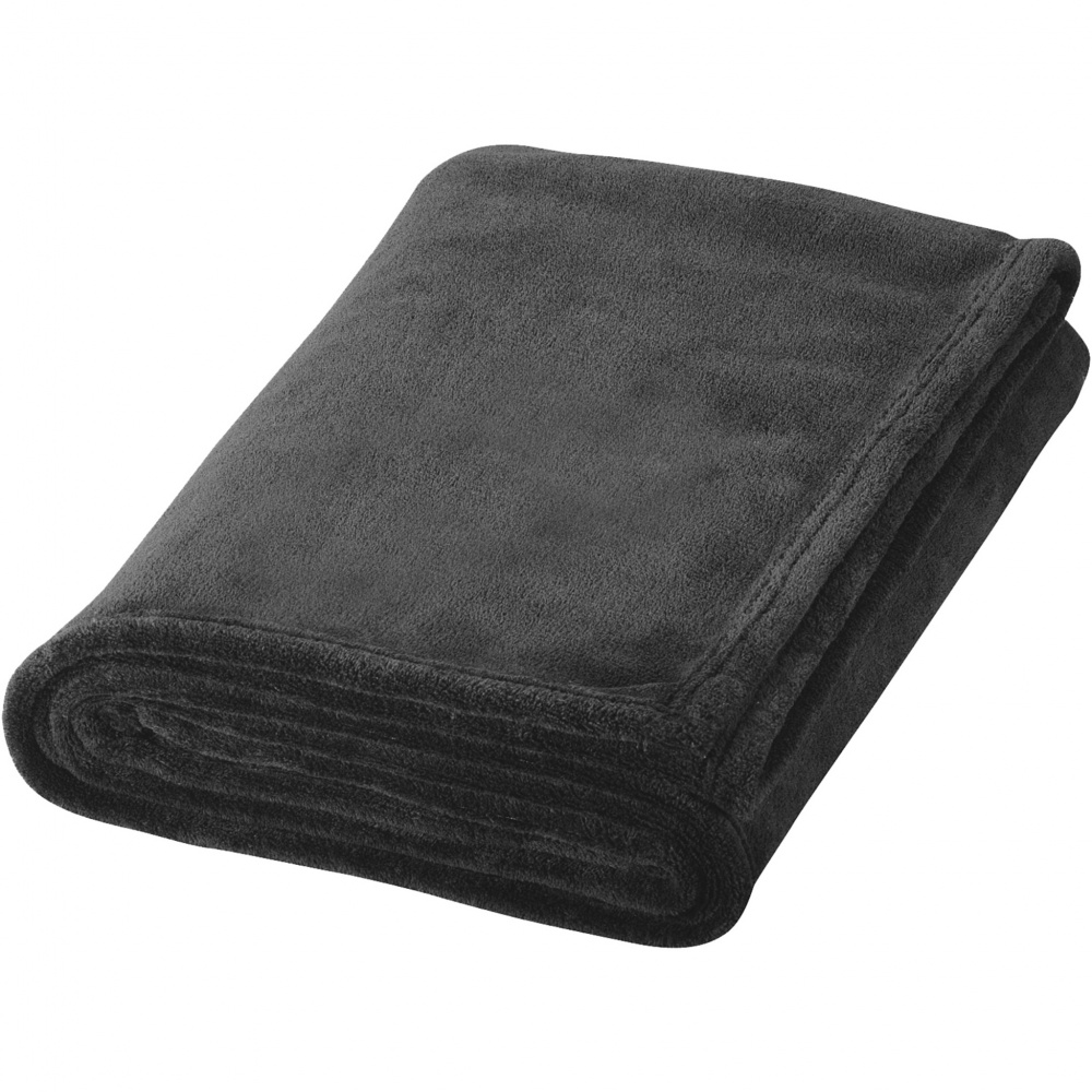 Logo trade corporate gifts image of: Bay extra soft coral fleece plaid blanket