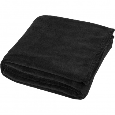 Logo trade promotional giveaways picture of: Bay extra soft coral fleece plaid blanket