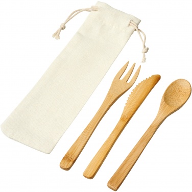 Logo trade advertising products image of: Celuk bamboo cutlery set