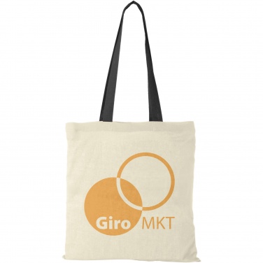 Logo trade corporate gifts image of: Nevada 100 g/m² cotton tote bag coloured handles 7L