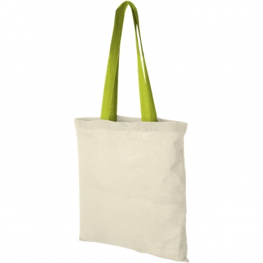 Logotrade advertising products photo of: Nevada 100 g/m² cotton tote bag coloured handles 7L