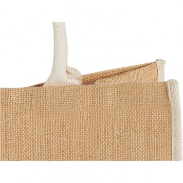 Logo trade promotional merchandise picture of: Harry coloured edge jute tote bag 25L