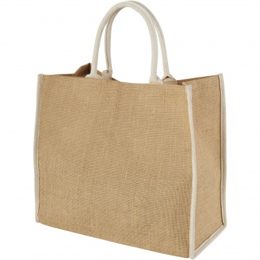 Logotrade corporate gift picture of: Harry coloured edge jute tote bag 25L