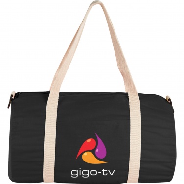 Logo trade corporate gifts image of: Cochichuate cotton barrel duffel bag 25L