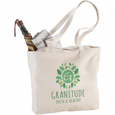 Logotrade promotional merchandise photo of: Ningbo 320 g/m² zippered cotton tote bag 15L