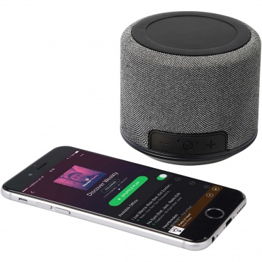 Logo trade promotional items image of: Fiber 3W wireless charging Bluetooth® speaker