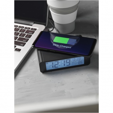 Logo trade business gift photo of: Seconds 5W wireless charging clock