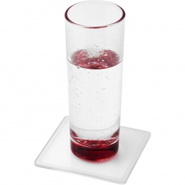 Logo trade promotional gifts picture of: Ellison square plastic coaster with paper insert