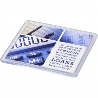 Logo trade promotional items picture of: Ellison square plastic coaster with paper insert