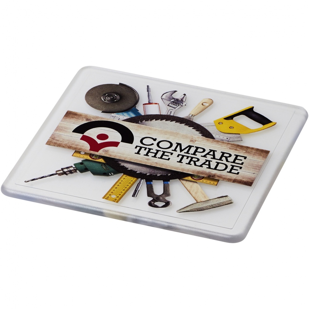 Logo trade advertising products picture of: Renzo square plastic coaster