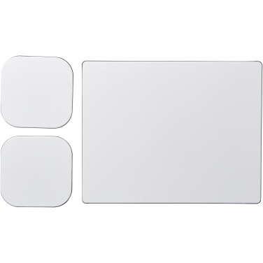 Logo trade promotional items image of: Brite-Mat® mouse mat and coaster set combo 3