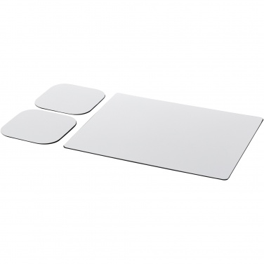 Logo trade corporate gifts image of: Brite-Mat® mouse mat and coaster set combo 3