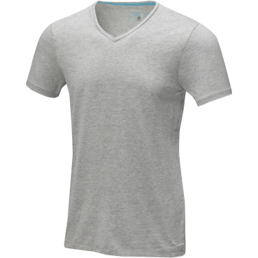 Logo trade promotional items image of: Kawartha short sleeve men's organic V-neck t-shirt