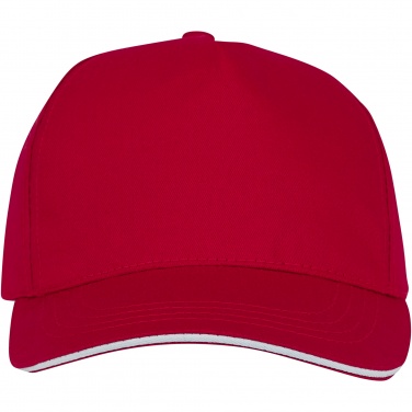 Logo trade promotional products image of: Ceto 5 panel sandwich cap