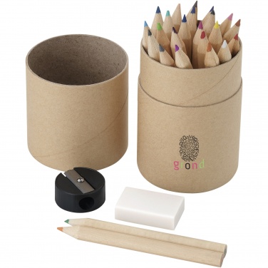 Logo trade promotional items picture of: Woodby 26-piece coloured pencil set