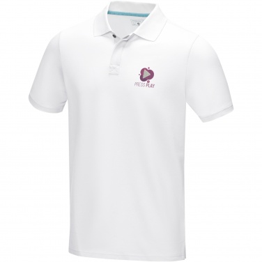 Logo trade promotional items image of: Graphite short sleeve men’s organic polo