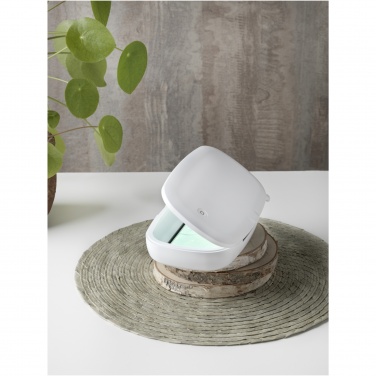 Logo trade promotional merchandise picture of: Capsule UV smartphone sanitizer with 5W wireless charging pad