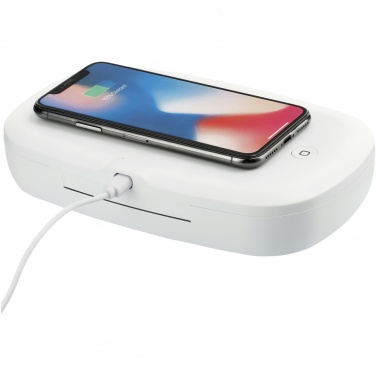 Logo trade promotional items picture of: Capsule UV smartphone sanitizer with 5W wireless charging pad